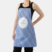 ブルーサンドリップルエプロンパーソナライズされたン エプロン (インサイチュ)