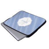 ブルーサンドリプルパーソナライズされたラップトップスリーブ ラップトップスリーブ (正面下部)