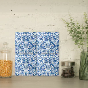 ブルーサンフラワーウィリアムモリス タイル