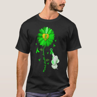 ブルーサンフラワーエレファントの服 精神衛生 Tシャツ
