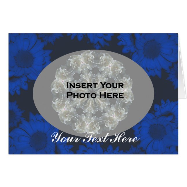 ブルーサンフラワーズデザインフローラフォトカード (正面横)