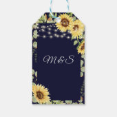 ブルーサンフラワーユーカリプトゥスストリングラ結婚イツ ギフトタグ (裏面)