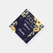 ブルーサンフラワーユーカリプトゥスストリングラ結婚イツ スタンダードカクテルナプキン (角)