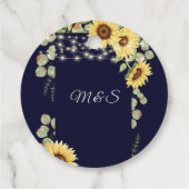 ブルーサンフラワーユーカリプトゥスストリングラ結婚イツ フェイバータグ (裏面)