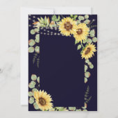 ブルーサンフラワーユーカリプトゥスライトブライダルシャワー 招待状 (裏面)