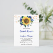 ブルーサンフラワーライツバジェットブライダルシャワー招待状 (スタンド正面)