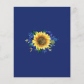 ブルーサンフラワーライツバジェットブライダルシャワー招待状 (裏面)