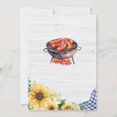 ブルーサンフラワーBBQベビーシャワー 招待状 (裏面)