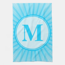 ブルーサンモノグラムパーソナライズされた