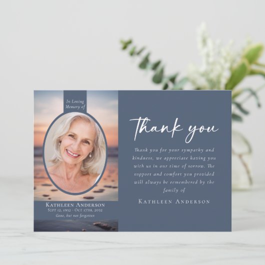 ブルーサンライズ写真葬儀記念館 サンキューカード (スタンド正面)