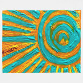 ブルーサン フリースブランケット (正面(横))