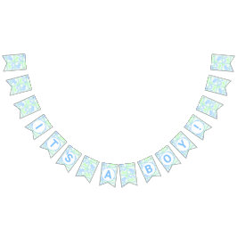 ブルーサーカスかわいいパターン男の赤ちゃんベビーシャワー バンティングフラッグ