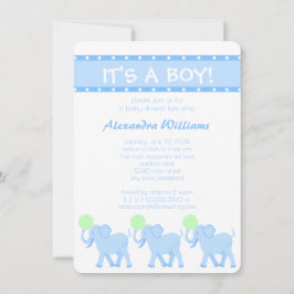 ブルーサーカスの赤ん坊はかわいい男の子をシャワー 招待状