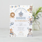 ブルーサーカスバースデーパーティー招待カーニバル 招待状 (スタンド正面)