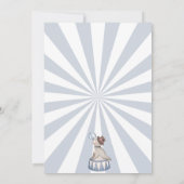 ブルーサーカスバースデーパーティー招待カーニバル 招待状 (裏面)