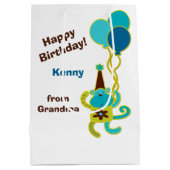 ブルーサーカス誕生日キッド ミディアムペーパーバッグ (裏面)