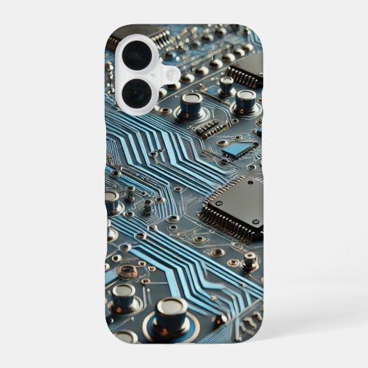 ブルーサーキットボード電話ケース iPhone 16ケース (裏面)