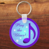 ブルーサークルがブルーを星遊にするパープル キーホルダー (正面)