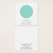 ブルーサークルイヤリングジュエリー表示カード (正面&裏面)