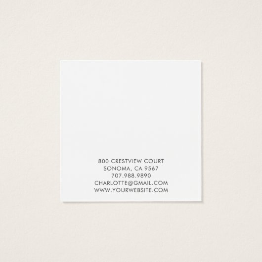 ブルーサークルイヤリングジュエリー表示カード (裏面)