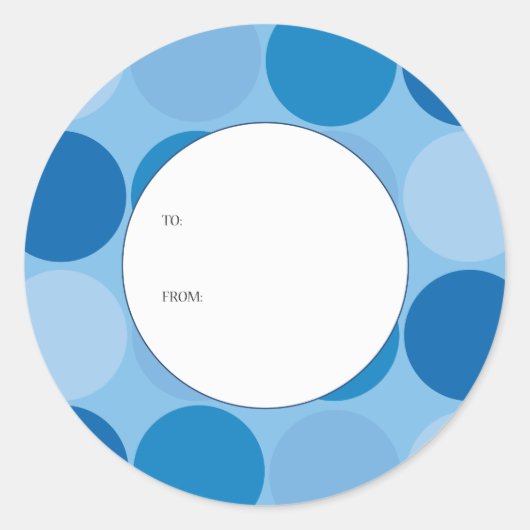 ブルーサークルギフトラベル ラウンドシール (正面)