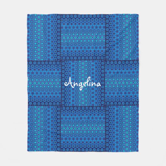 ブルーサークルデザインフリースブランケット フリースブランケット (正面)