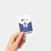 ブルーサークルデザイン|医療写真IDとロゴ バッジ (手持ち)