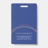 ブルーサークルデザイン|医療写真IDとロゴ バッジ (裏面)