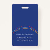 ブルーサークルデザイン|医療写真IDとロゴ バッジ (裏面)