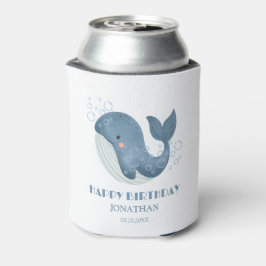 ブルーサークルバブルキュートクジラ子供の誕生日 缶クーラー