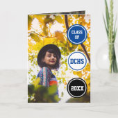 ブルーサークル写真卒業 招待状 (正面)