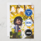 ブルーサークル写真卒業 招待状 (正面)