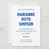 ブルーサークル写真卒業 招待状 (裏面)