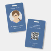 ブルーサークル写真従業員バッジ バッジ (表裏)