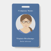 ブルーサークル写真従業員バッジ バッジ (表面)