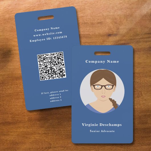 ブルーサークル写真従業員バッジ バッジ