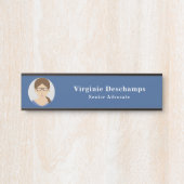 ブルーサークル写真従業員事務所ドアの看板 サインプレート (正面)