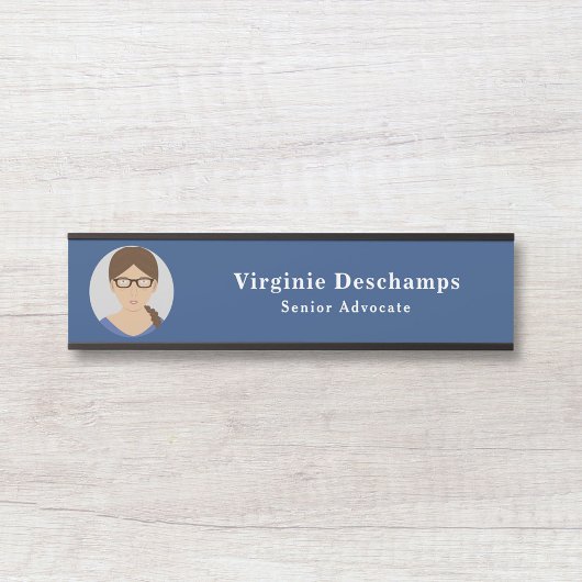 ブルーサークル写真従業員事務所ドアの看板 サインプレート