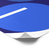 ブルーサークル抽象芸術ポスター ポスター (角)