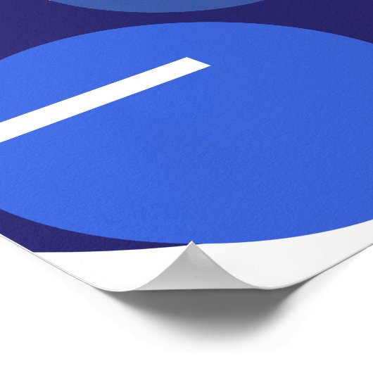 ブルーサークル抽象芸術ポスター ポスター (角)