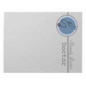 ブルーサークル聴診器の医者 ノートパッド (正面)