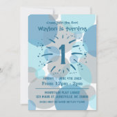 ブルーサークル誕生日ボーイ招待状 招待状 (正面)