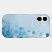 ブルーサークル＆ツリー柄 Case-Mate iPhoneケース iPhone 16ケース (裏面 (横))
