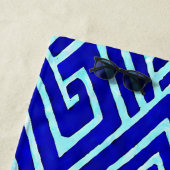 ブルーサーフテーマ抽象芸術幾何学的 ビーチタオル (インサイチュ)