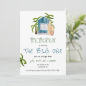 ブルーサーフハウスビーチバースデー招待状 招待状 (スタンド正面)