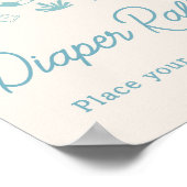 ブルーサーフベビーオンボードベビーシャワーおむつラッフル ポスター (角)