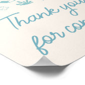 ブルーサーフベビーオンボードベビーシャワーサンキューカード ポスター (角)