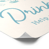 ブルーサーフベビーオンボードベビーシャワードリンク ポスター (角)