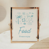 ブルーサーフベビーオンボードベビーシャワーフード ポスター