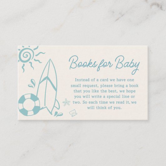 ブルーサーフベビーオンボードベビーシャワーブズベビー エンクロージャーカード (正面)